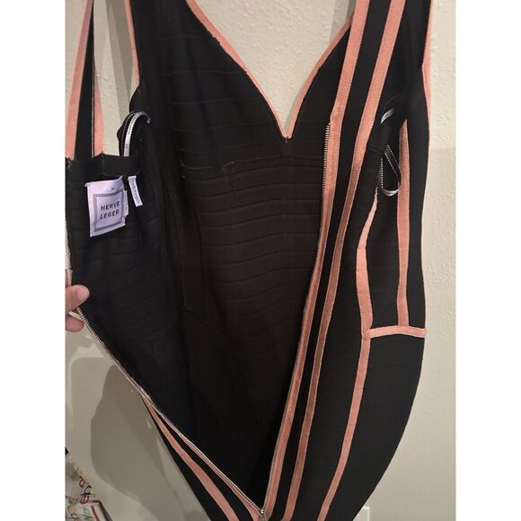 Herve Leger Womens Medium Connie Bandage Dress Black - Picture 5 of 10